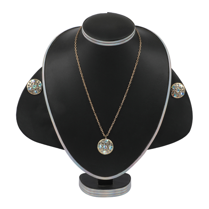 Buy Fashion Jwellery Round Opal color stone Design Fashionable Jewellery Set for Women at Best Price In Bangladesh