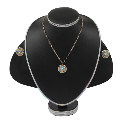 Buy Fashion Jwellery White Stone Flower Design Fashionable Jewellery Set for Women at Best Price In Bangladesh