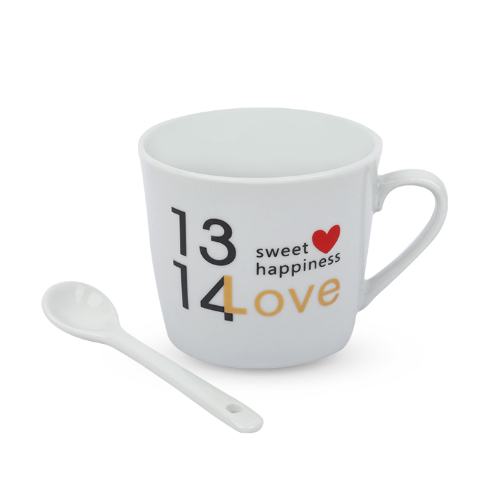 Buy Cute Ceramic Mug Coffee Cup with Spoon at Best Price In Bangladesh