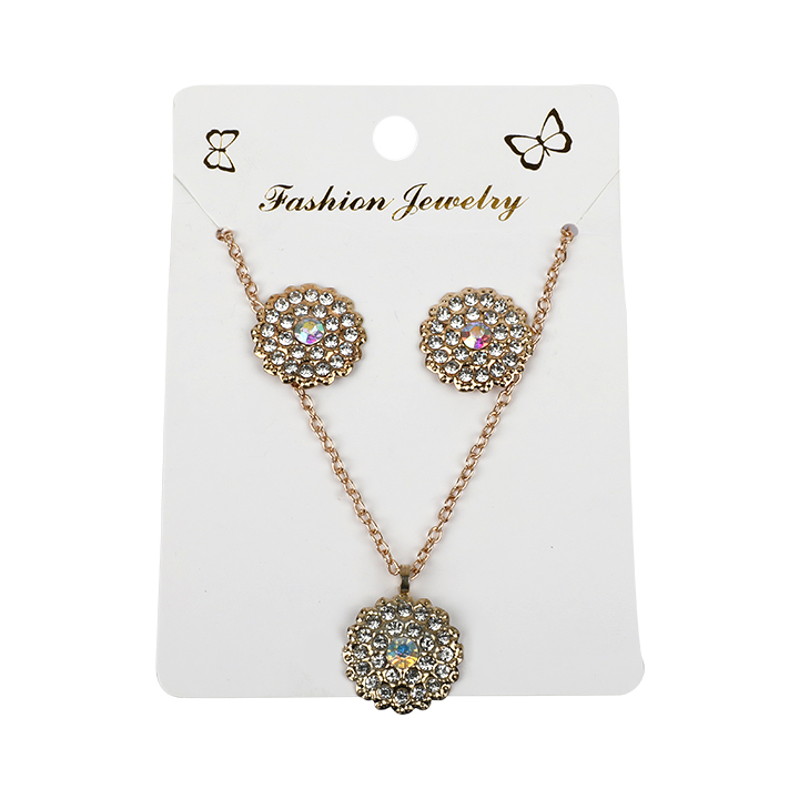 Buy Fashion Jwellery White Stone Flower Design Fashionable Jewellery Set for Women at Best Price In Bangladesh