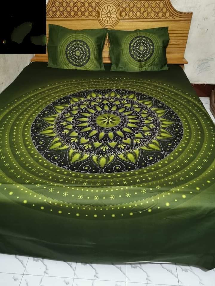 Buy  King size luxury panel bed sheet with two pillow cover  at Best Price In Bangladesh