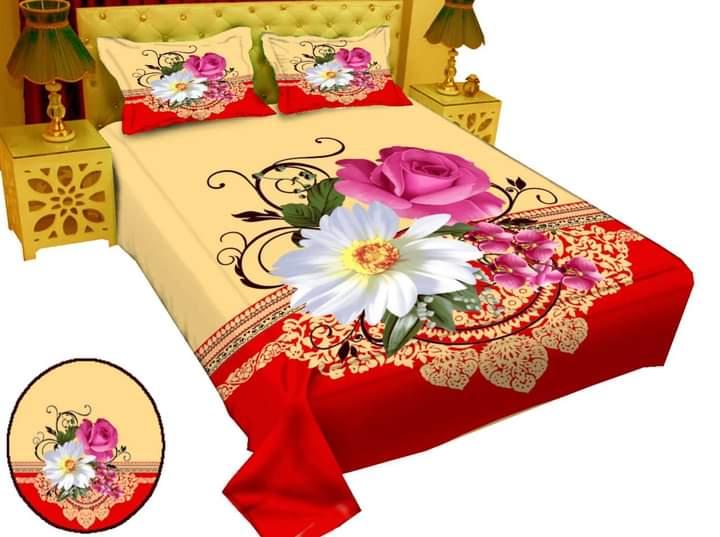 Buy King size luxury panel bed sheet with two pillow cover at Best Price In Bangladesh
