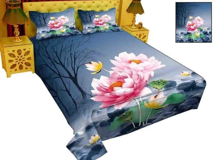 Buy King size luxury panel bed sheet with two pillow cover at Best Price In Bangladesh