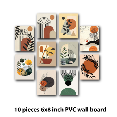 Buy 10 Piece Bohu Art Wall Paper On 3 Mm Pvc Wall Board For Room Decoration Online at Best Price