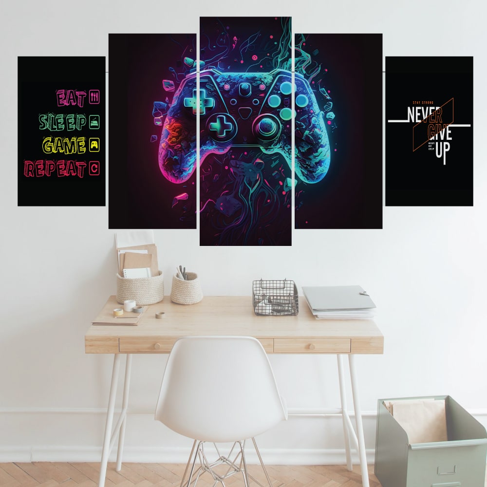 Buy   Gaming 5-Part Canvas Wall Art – Perfect for Gamers    at Best Price in Bangladesh