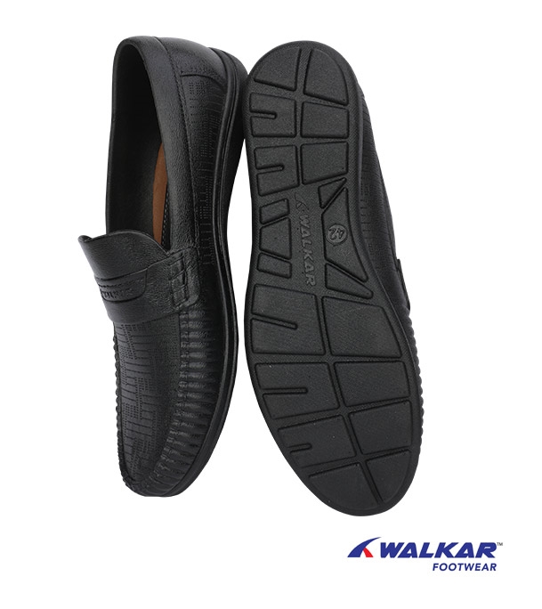 Buy Walkar Men’s Waterproof Moccasin Shoe Black Online at Best Price