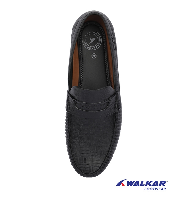 Buy Walkar Men’s Waterproof Moccasin Shoe Black Online at Best Price