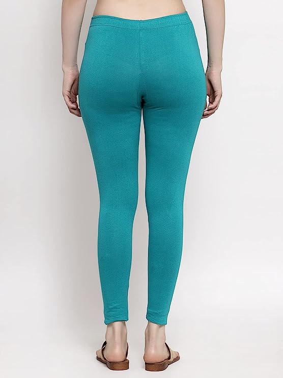Picture of Pest color Women/Girl Leggings Fabrics Cotton Long Churidar  Ties Pant Leggings