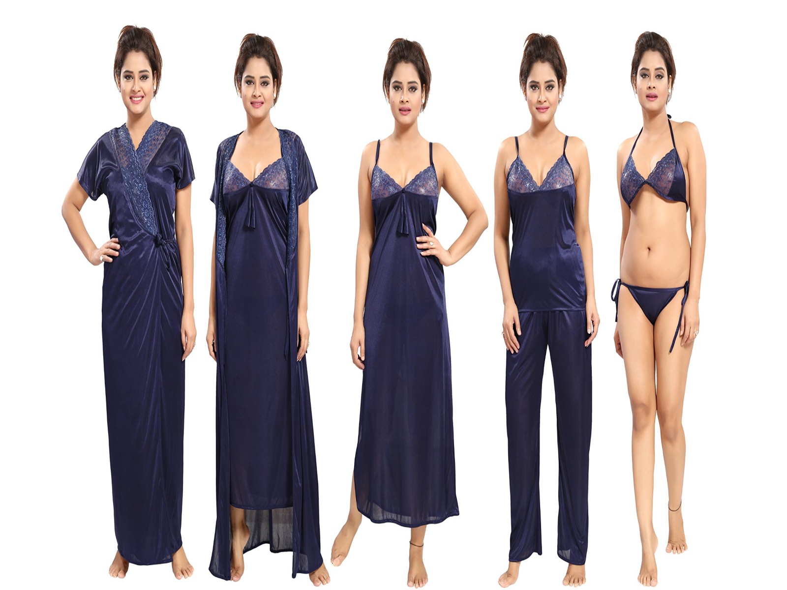 Picture of Night Dress For Women 6 part Fashionable, Stylish and Comfortable Sleepwear - Night Dress For Women - Night Dress For Women