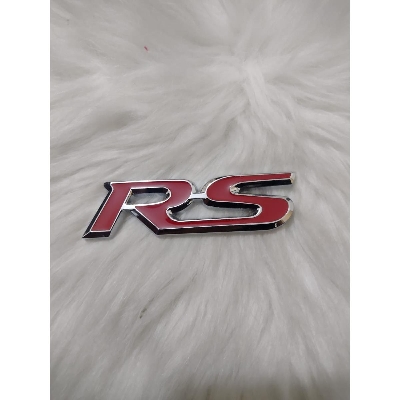 Picture of 1 Pcs 3D Metal RS Logo car emblem Rear Trunk Sticker Sport version modification Car Styling