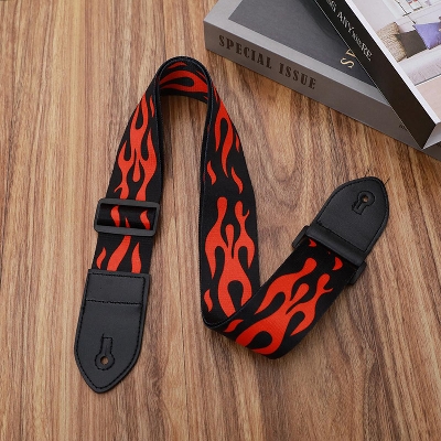 Picture of Guitar Belts Adjustable Colorful Printing Nylon Guitar Straps Bass Acoustic Electric Guitar Accessories
