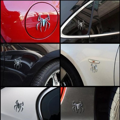 Picture of Universal Metal Spider Shape Emblem Chrome 3D Car Truck Motor Decal Sticker
