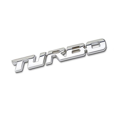 Picture of Cool 3D Alloy Metal Letter Turbo Car Motorcycle Emblem Badge Sticker Decal