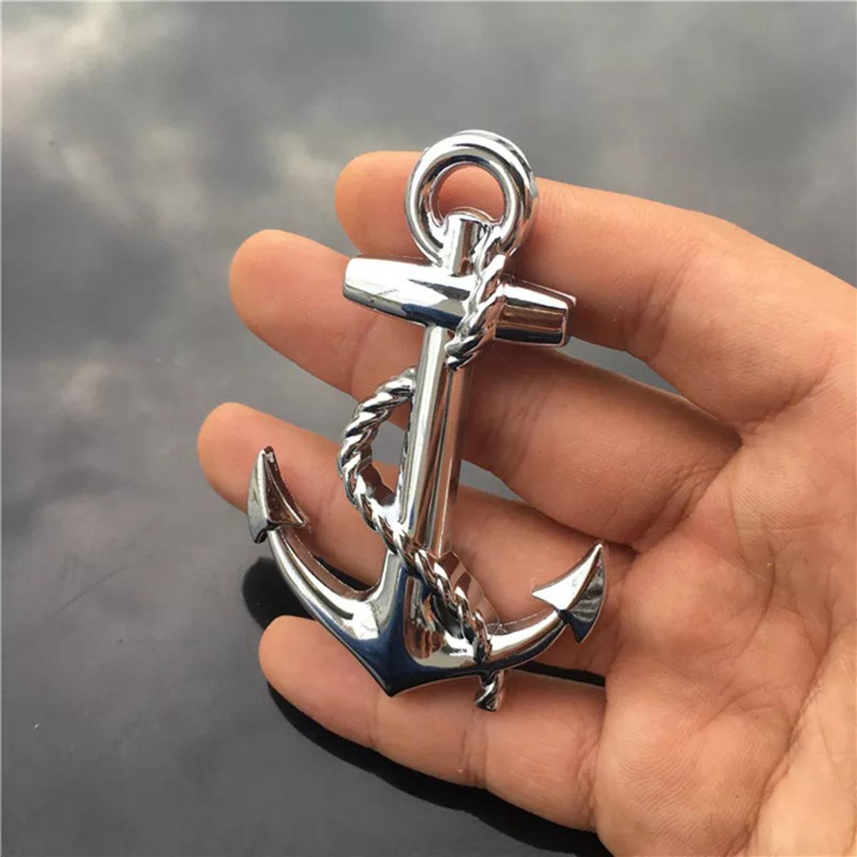Picture of Car Styling Chrome Metal Boat Anchor Logo Car Stickers Emblems