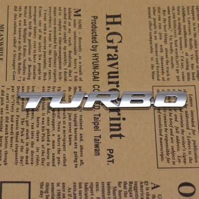 Picture of 3D TURBO Logo Car Styling Sticker Metal Alloy Emblem Badge Decals