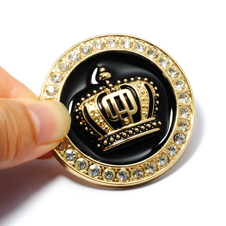 Picture of Metal Car Styling Decoration Stickers Crystal Crown Personality Car Body Sticker Accessories