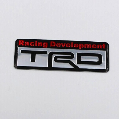 Picture of 1PC For TRD Car Styling Aluminum Stickers Badge Body Fender Trunk Emblem Auto Racing Development Logo
