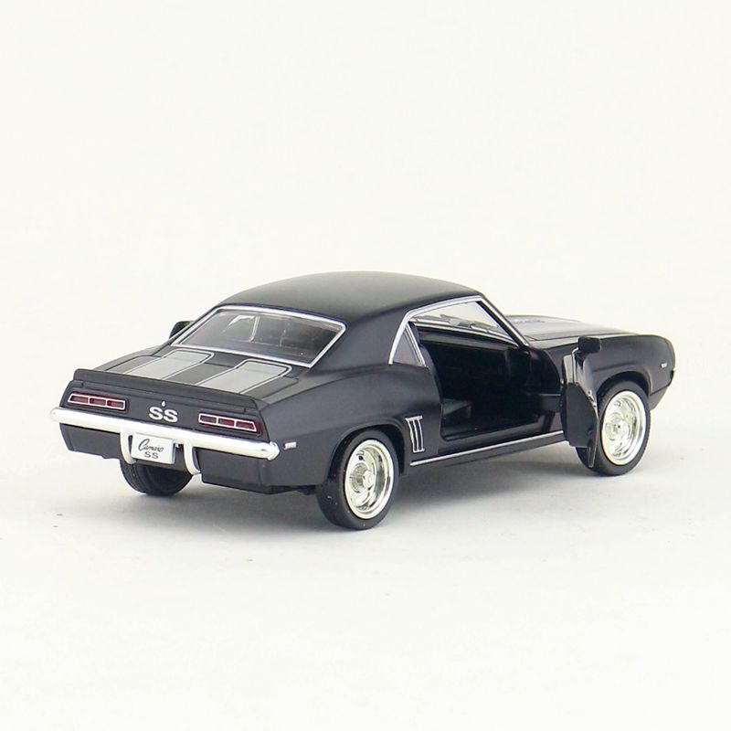 Picture of 1/36 USA 1969 SS Alloy Die Cast Toy Cars Vintage Matte Black Metal Model Collection Toys Car