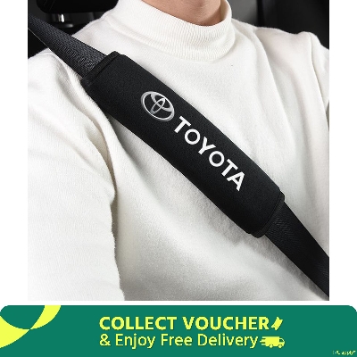 Picture of 2pcs Car Seat Belt Cotton Safety Belt Shoulder Cover Breathable Protection for Toyota