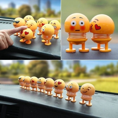 Picture of Funny Car Styling Shaking Head Car Dashboard Ornament Cute Expression Fashion Trend Car Interior Accessories Car Decor Toys
