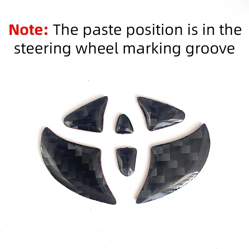 Picture of Carbon Fiber Car Interior Steering Wheel Logo Sticker Protective Decoration For Toyota