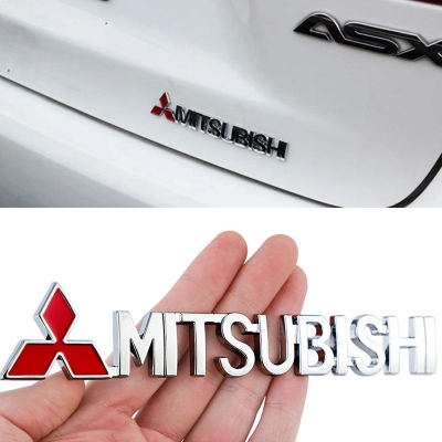 Picture of 3D Metal Sticker Chrome Car Trunk Emblem Car Styling For Mitsubishi