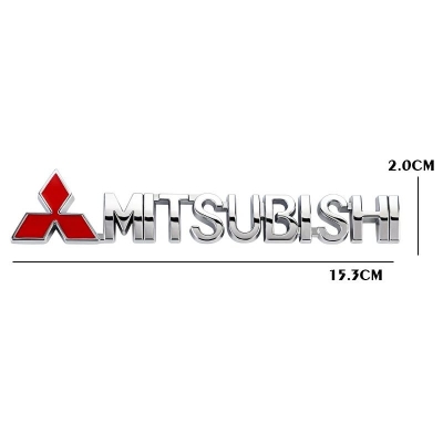 Picture of 3D Metal Sticker Chrome Car Trunk Emblem Car Styling For Mitsubishi
