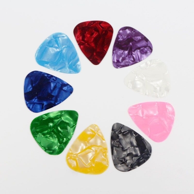 Picture of 10PCS Guitar Picks Plectrum Mediator Celluloid Electric Smooth Guitar Picks Bass Acoustic Electric Guitar Accessories