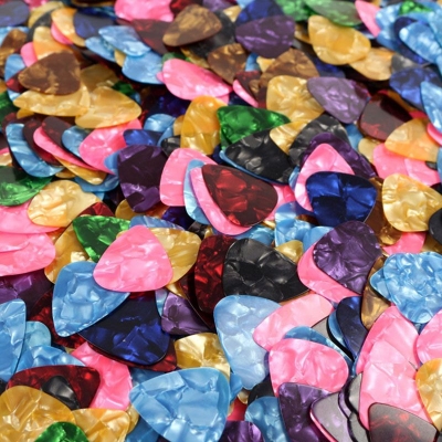 Picture of 10PCS Guitar Picks Plectrum Mediator Celluloid Electric Smooth Guitar Picks Bass Acoustic Electric Guitar Accessories