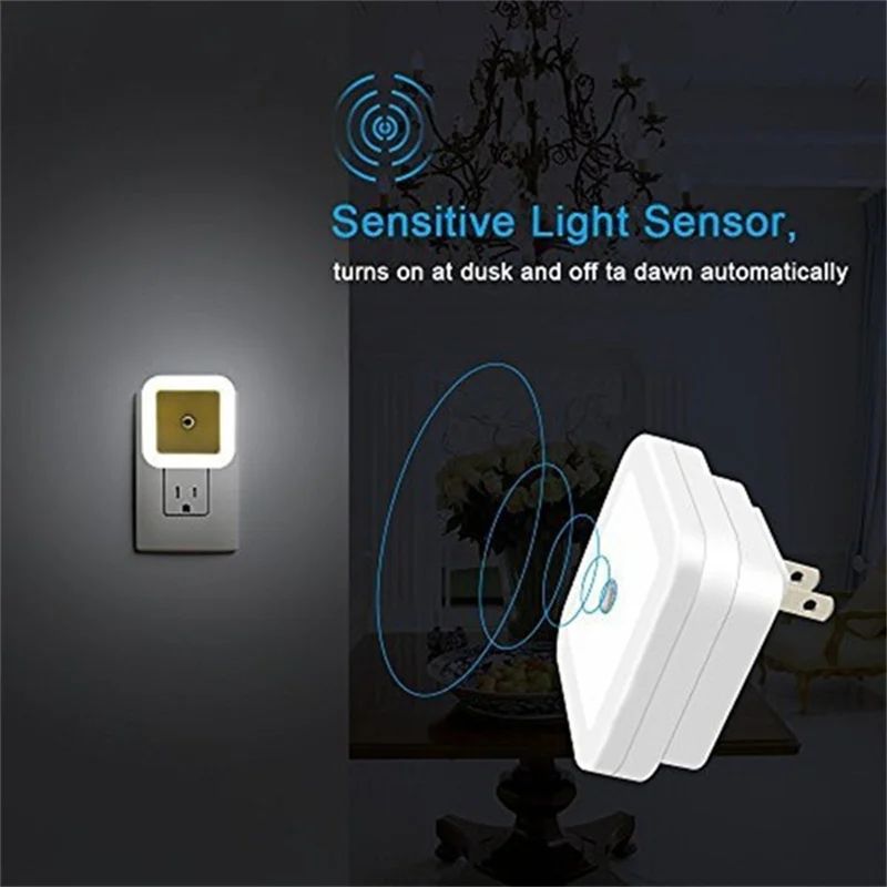Picture of LED Night Light Sensor Lighting Mini EU US Plug Night light Lamp For Children Room Bedroom Decoration Lights Lighting