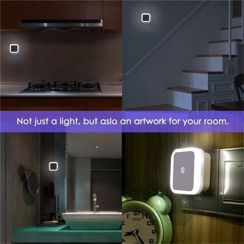 Picture of LED Night Light Sensor Lighting Mini EU US Plug Night light Lamp For Children Room Bedroom Decoration Lights Lighting