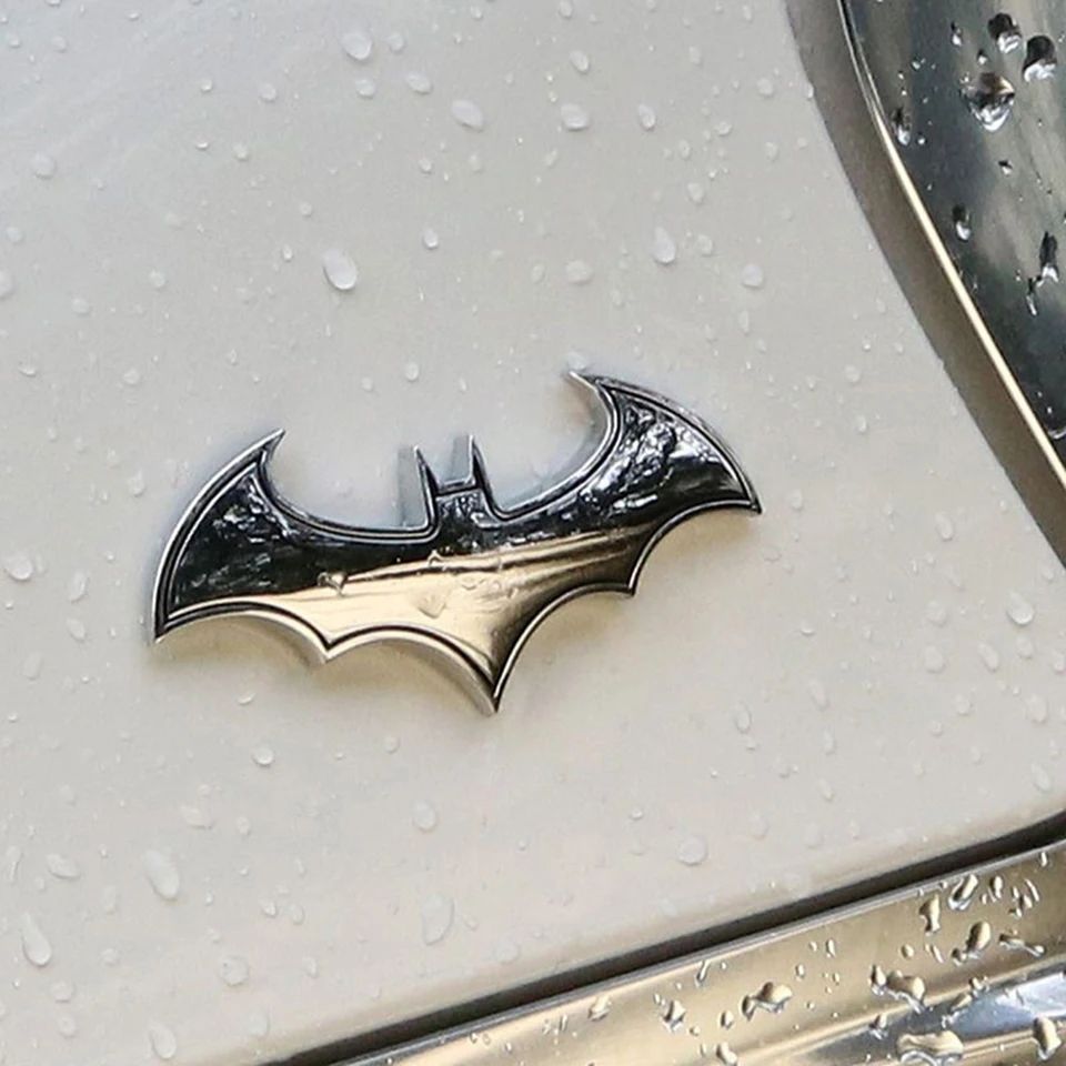 Picture of 3D Metal Bat Auto Car Logo Cartoon Sticker Metal Badge Emblem Tail Decal Motorcycle Car Styling Decoration