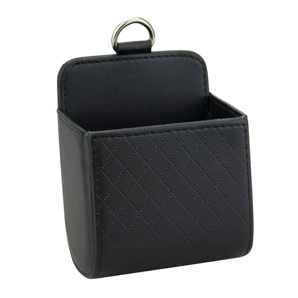Picture of Automotive Car Interior Air Vent Dash Mount Phone Storage Coin Bag Case Organizer Cellphone Holder Box with Hook
