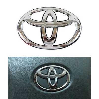 Picture of 1 Piece Car Sticker Steering Wheel Emblem Logo Badge Decals Auto Accessories For Toyota