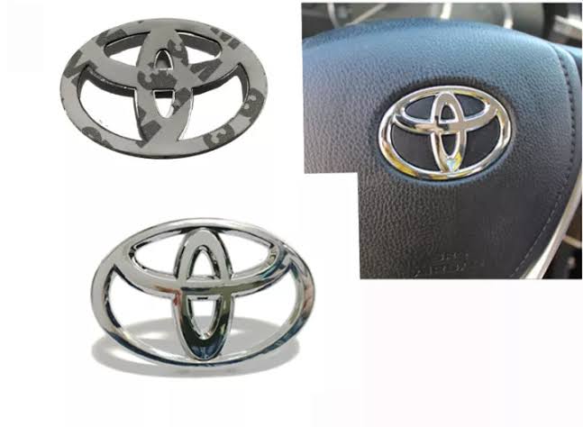 Picture of 1 Piece Car Sticker Steering Wheel Emblem Logo Badge Decals Auto Accessories For Toyota
