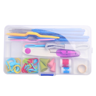 Picture of 1set Ergonomic Crochet Hook Set Extra Long Kit Crochet Needles Knitting Crochet Tricot Accessories For Beginners Comfortable