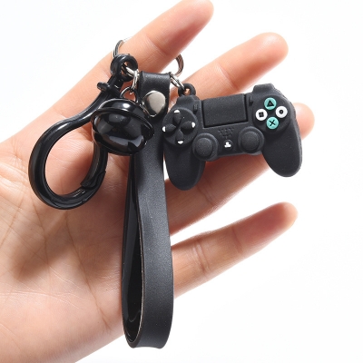Picture of Creative PVC Game Machine Keychain Men Boys Cute Gamepad Joystick Key Ring PS4 Game Console Jewelry Bag Car Hanging Accessories