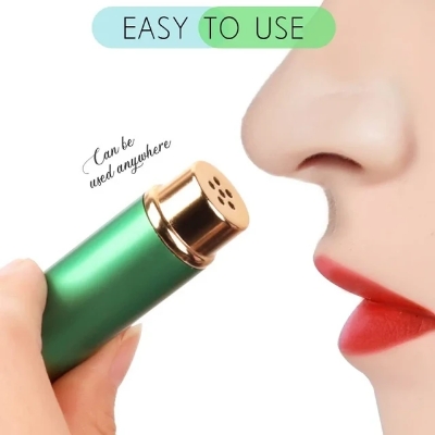 Picture of Personal Nasal Aromatherapy Inhalers Tubes Refillable Aluminum Glass Essential Oil Inhalers Clear Nose Awaken The Mind