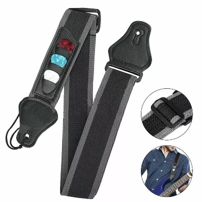 Picture of Guitar Strap with Picks Pocket Perfect for Guitar Enthusiasts
