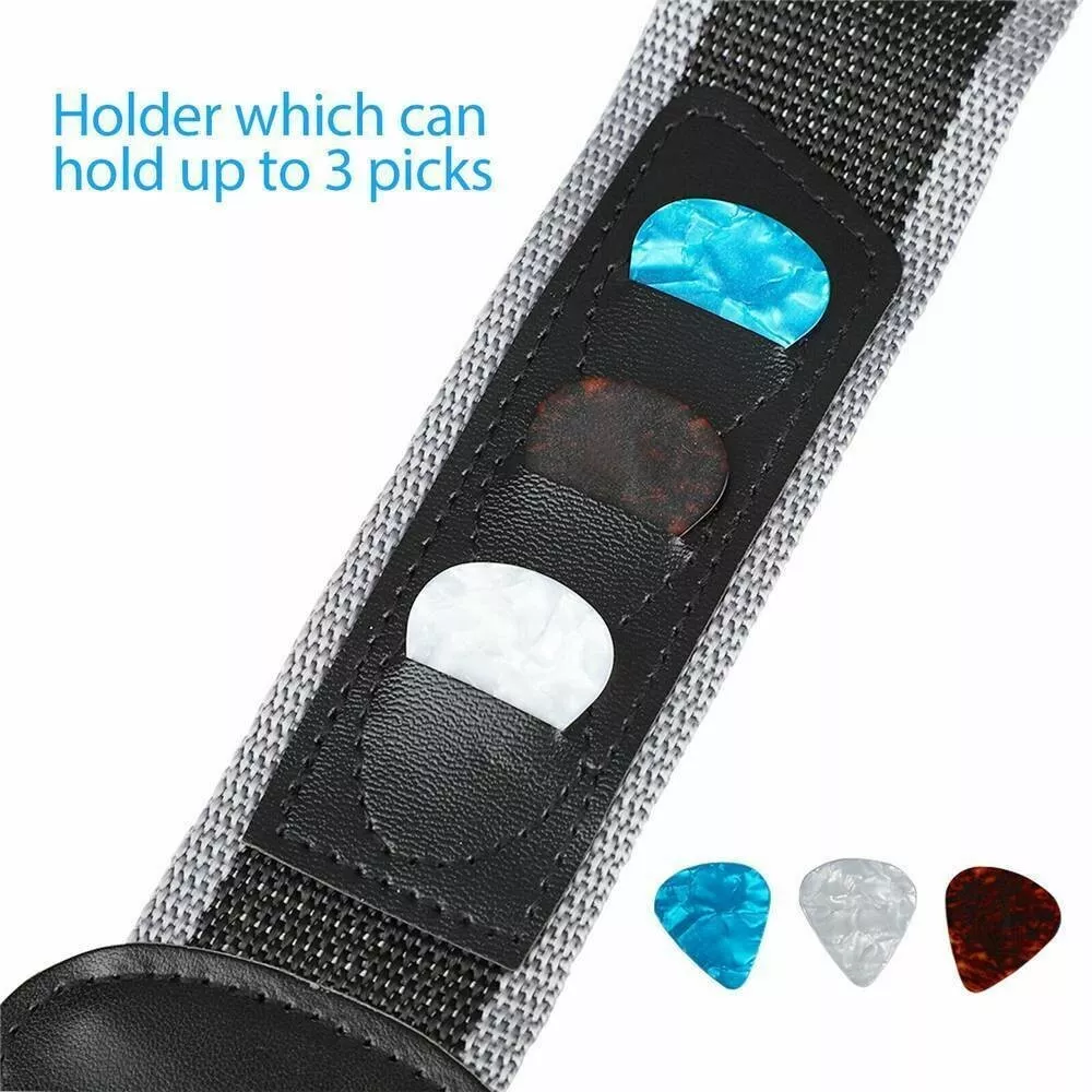Picture of Guitar Strap with Picks Pocket Perfect for Guitar Enthusiasts