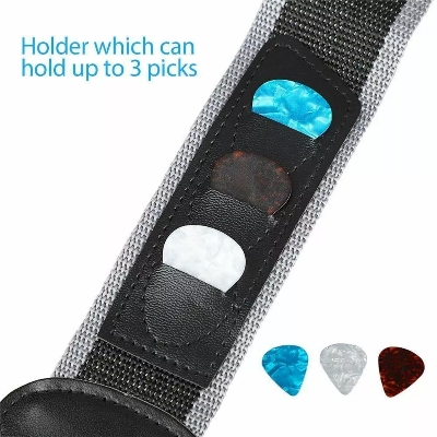 Picture of Guitar Strap with Picks Pocket Perfect for Guitar Enthusiasts