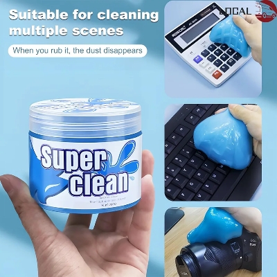 Picture of Car Cleaning Gel, Reusable Detailing Car Crevice Cleaner, Send Goods from Local Warehouse, Cleaning Gel for Car Interior, Dust Cleaning Gel, for Car Vents, PC, Laptops, Home Appliance (Blue)
