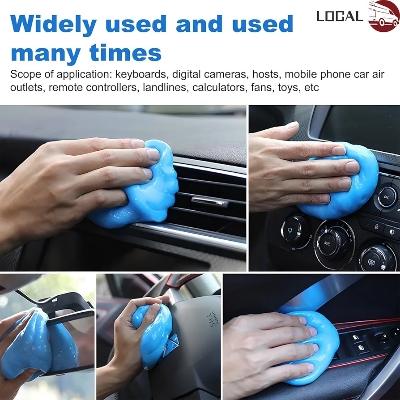 Picture of Car Cleaning Gel, Reusable Detailing Car Crevice Cleaner, Send Goods from Local Warehouse, Cleaning Gel for Car Interior, Dust Cleaning Gel, for Car Vents, PC, Laptops, Home Appliance (Blue)