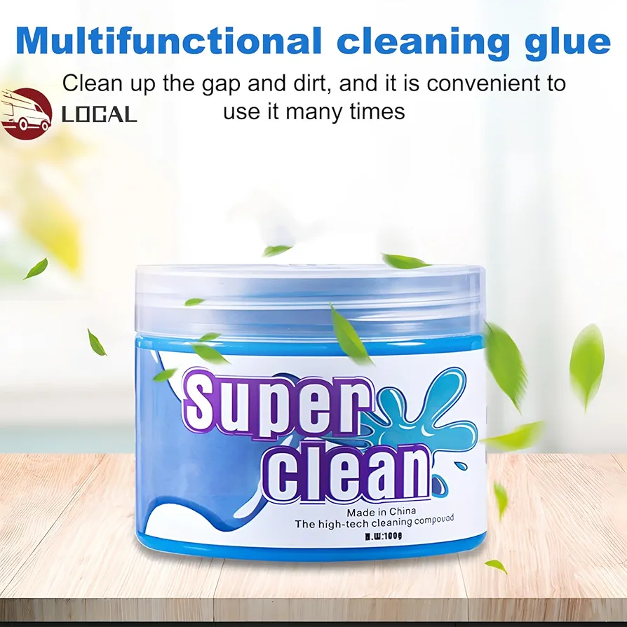 Picture of Car Cleaning Gel, Reusable Detailing Car Crevice Cleaner, Send Goods from Local Warehouse, Cleaning Gel for Car Interior, Dust Cleaning Gel, for Car Vents, PC, Laptops, Home Appliance (Blue)