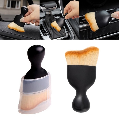 Picture of Car Interior Cleaning Brush Curved Design Ultra Soft Dust Sweeping Soft Brush Air Conditioning Outlet Car Beauty Cleaning Tools