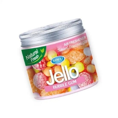 Picture of Jello Air Freshener Bubble Gum Scent Odor Eliminator Gel Scent Freshener Room Closets Bathrooms Car 220g
