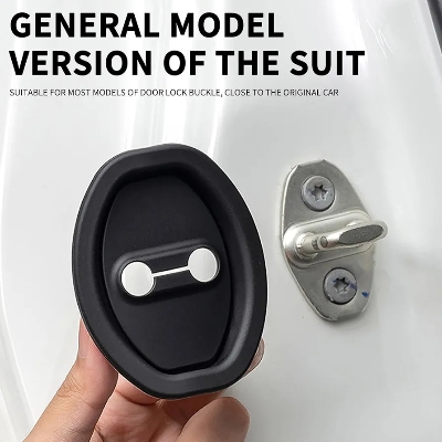 Picture of 4Pc Car Silicone Door Latch Protective Cover,Door Lock Buckle Protective Cover for Car Door Locks Absorber Cushion, Thickened Door Protection Latches Covers