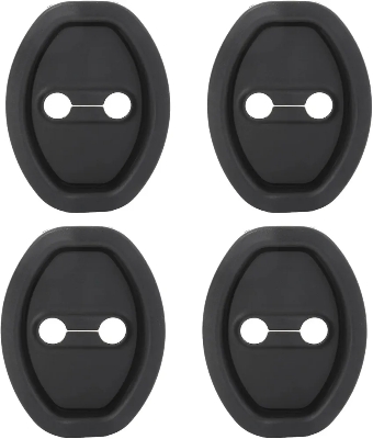 Picture of 4Pc Car Silicone Door Latch Protective Cover,Door Lock Buckle Protective Cover for Car Door Locks Absorber Cushion, Thickened Door Protection Latches Covers
