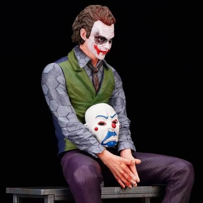 Picture of DC Comics Batman Dark Knight Heath Ledger Joker Chair Action Figure Statue