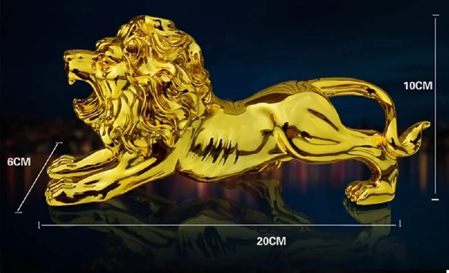 Picture of Golden Lion Car Dashboard Decoration
